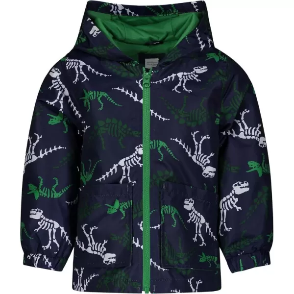 Simple Joys by Carters Baby Boys RaincoatGreen Navy Dinosaur