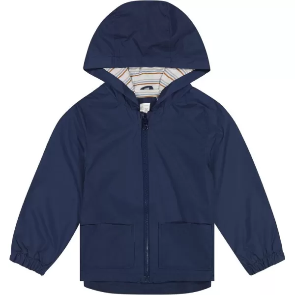 Simple Joys by Carters Boys WaterResistant Rain Jacket with HoodNavy