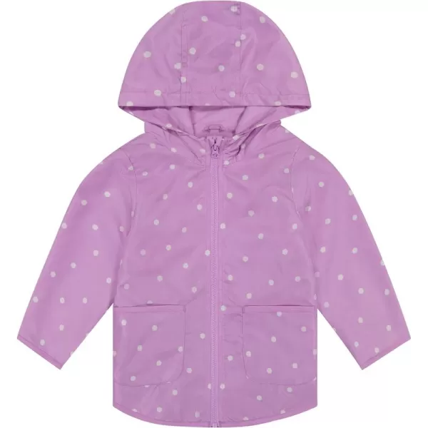 Simple Joys by Carters Girls WaterResistant Rain Jacket with HoodLilac