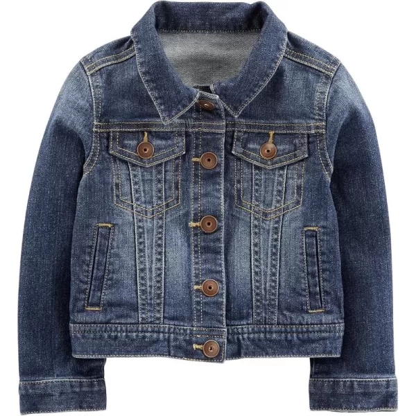 Simple Joys by Carters Toddlers and Baby Girls Denim JacketMedium Wash