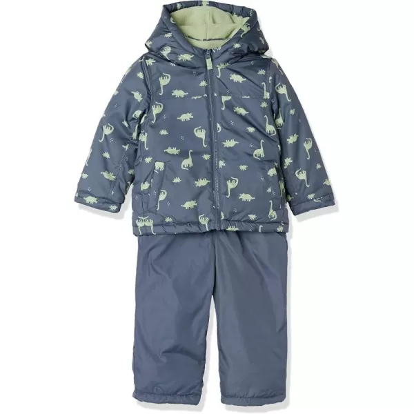 Simple Joys by Carters babyboys Waterresistant Snowsuit Set  Hooded Winter JacketDino