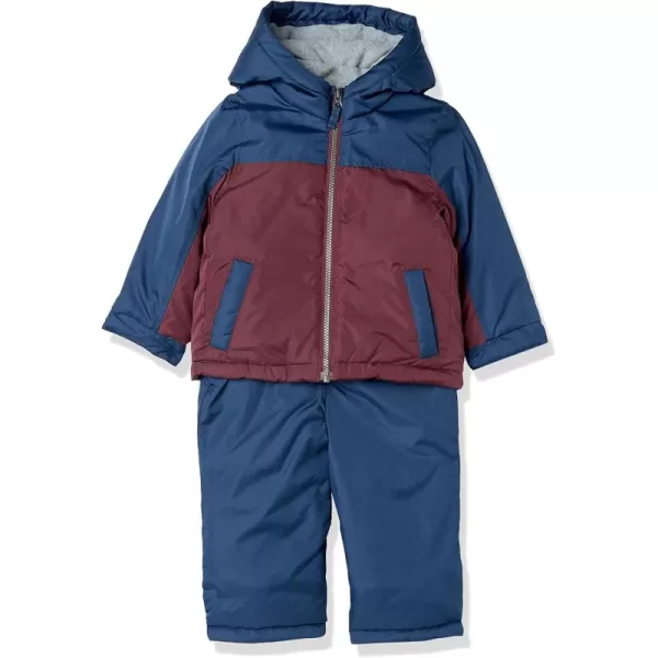 Simple Joys by Carters babyboys Waterresistant Snowsuit Set  Hooded Winter JacketNavy