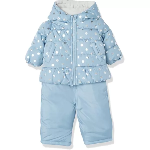 Simple Joys by Carters babygirls Waterresistant Snowsuit Set  Hooded Winter JacketBlue