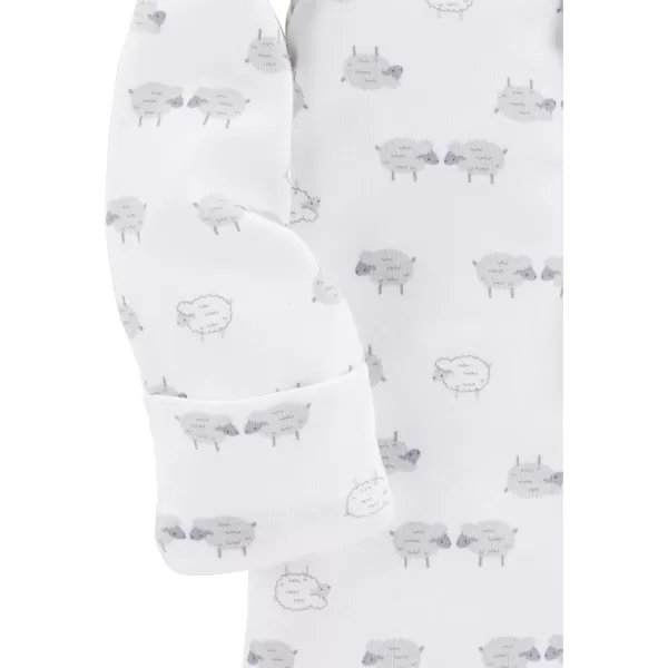 Simple Joys by Carters Baby 2Pack Cotton Footless Sleep and PlayWhite LambClouds