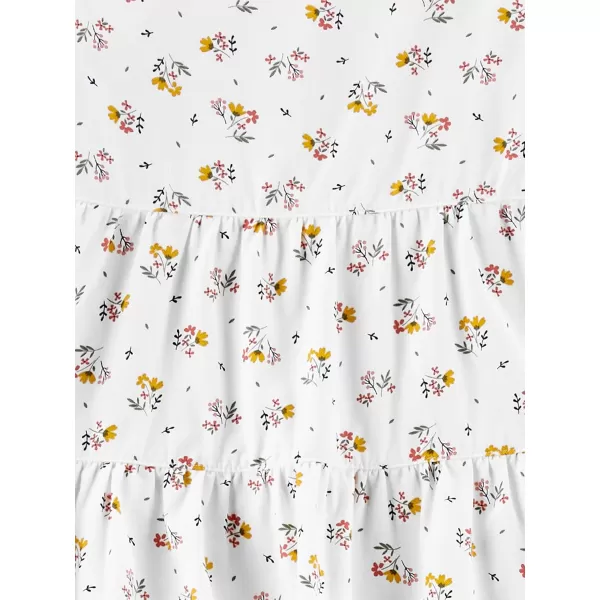 Simple Joys by Carters girls 4piece Playwear SetGrey LovePinkWhite FloralYellow Dots