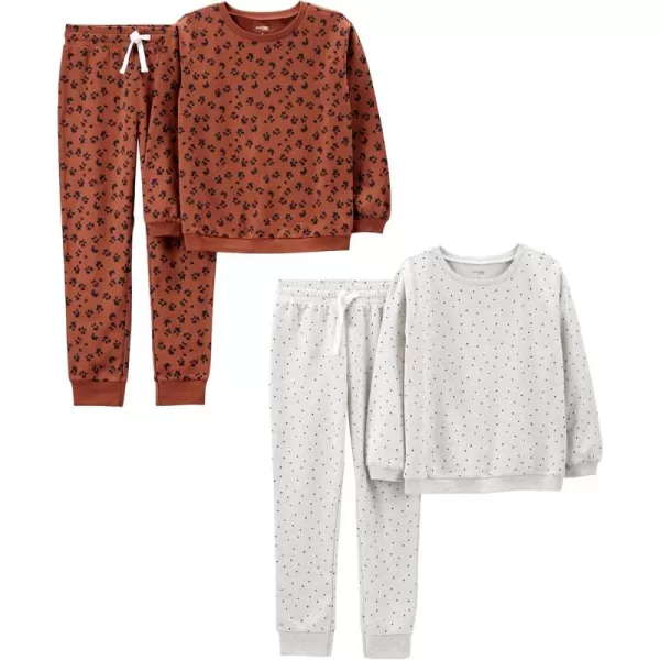 Simple Joys by Carters girls 4piece Playwear SetBrown Animal PrintGrey Dots