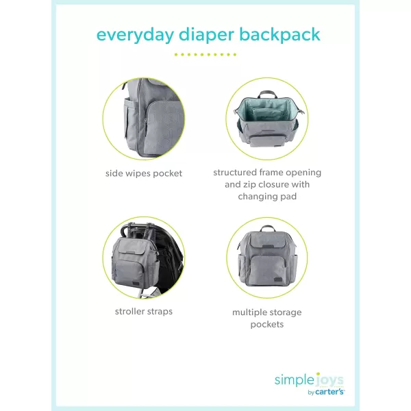 Simple Joys by Carters Everyday Diaper BackpackGrey