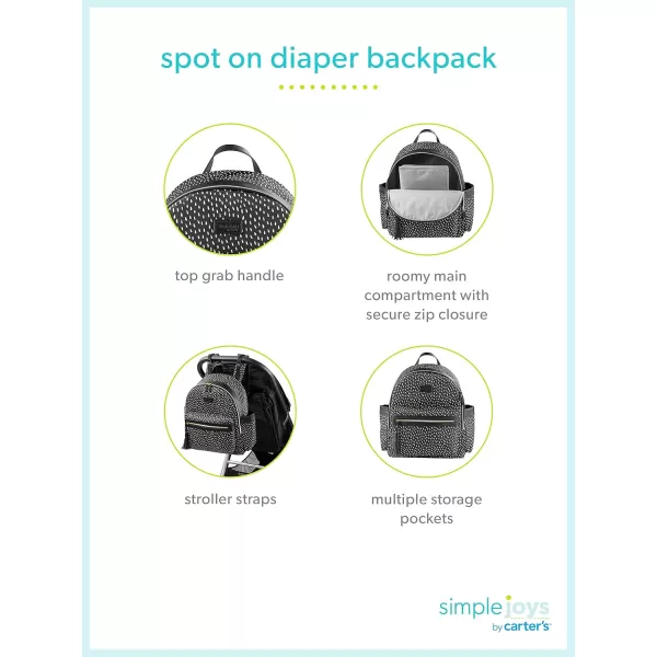 Simple Joys by Carters Spot On Diaper Backpack Polka Dot One Size