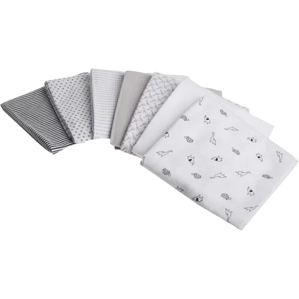 Simple Joys by Carters Unisex Babies Flannel Receiving Blankets Pack of 7GreyWhiteBlack