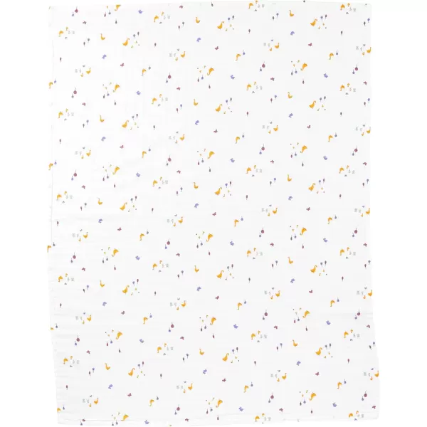 Simple Joys by Carters UnisexBaby 2Pack Cotton Gauze BlanketOrangeWhite Ducks