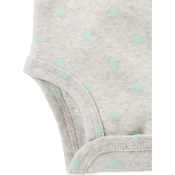 Simple Joys by Carters babyboys 6piece Bodysuits Short and Long Sleeve and Pants SetGreyMint GreenElephantLamb