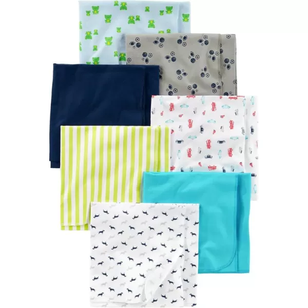 Simple Joys by Carters Unisex Babies Flannel Receiving Blankets Pack of 7BlueWhite