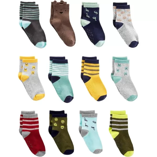 Simple Joys by Carters Baby 12Pack SocksMulticolorDinosaurMonsterStripe