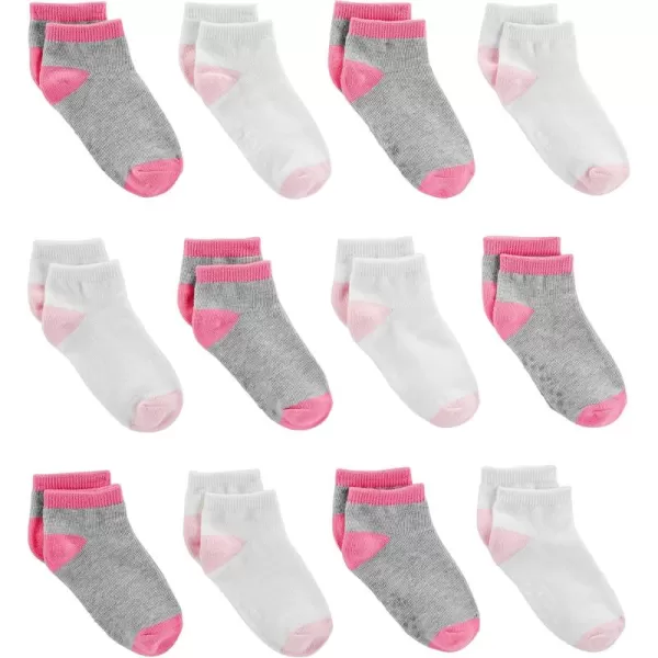 Simple Joys by Carters Baby 12Pack SocksPinkGreyWhite