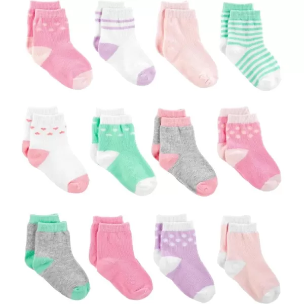 Simple Joys by Carters Baby 12Pack SocksPinkPurpleMint Green