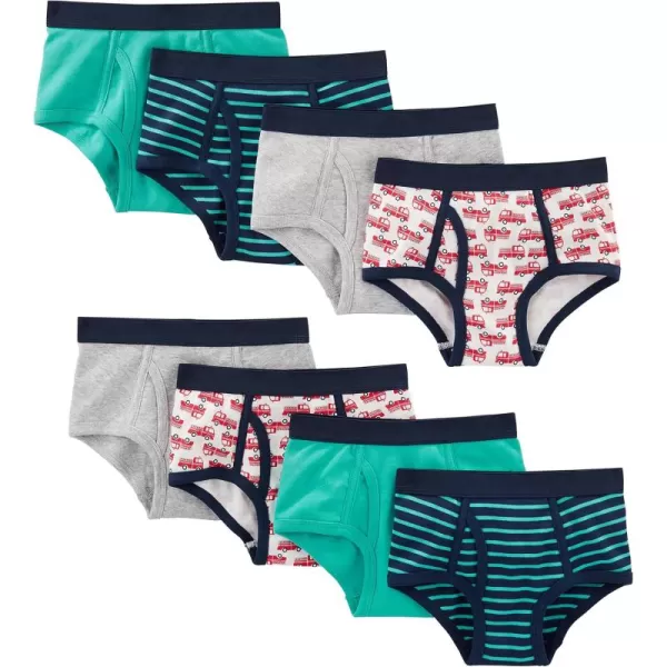 Simple Joys by Carters Boys 8Pack UnderwearMulticolorFiretruckStripe