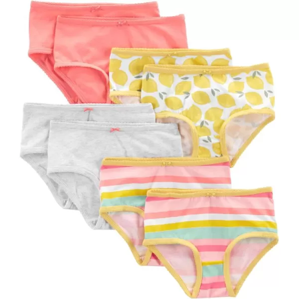 Simple Joys by Carters Girls 8Pack UnderwearGreyPinkFruitStripe