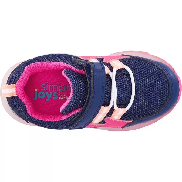 Simple Joys by Carters Unisex Kids Anka Light Up SneakerNavyPink