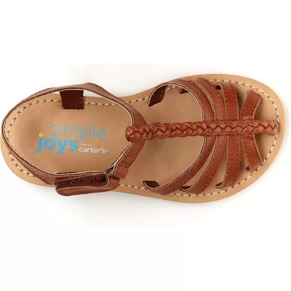 Simple Joys by Carters girls Freya Gladiator SandalBrown