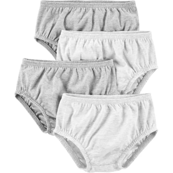 Simple Joys by Carters Baby Girls 4Pack Diaper CoversGrey Heather