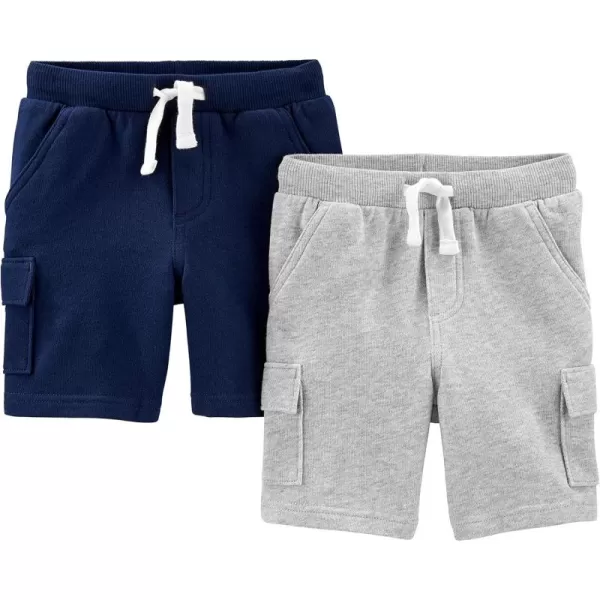 Simple Joys by Carters Boys Knit Cargo Shorts Pack of 2NavyGrey