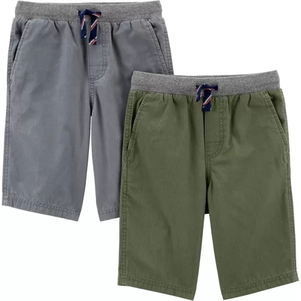 Simple Joys by Carters Boys Shorts Pack of 2GreenGrey