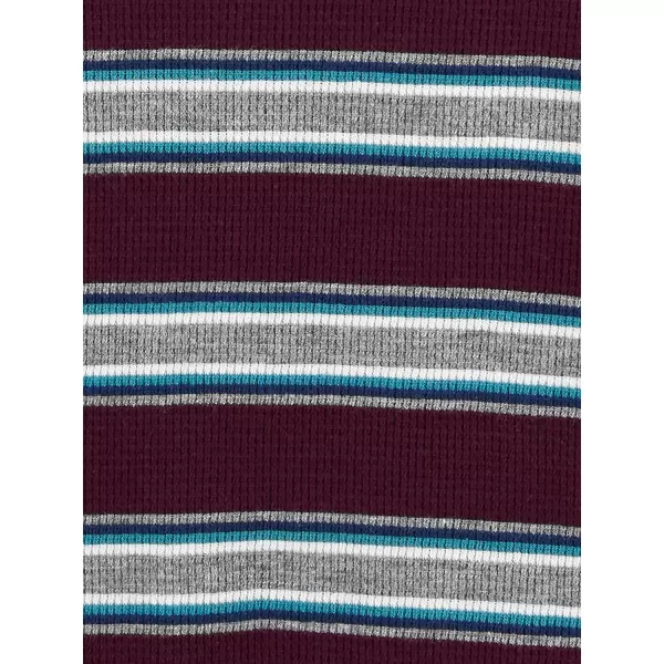 Simple Joys by Carters Boys 3Pack Thermal Long Sleeve ShirtsBurgundy StripeGrey HeatherNavy