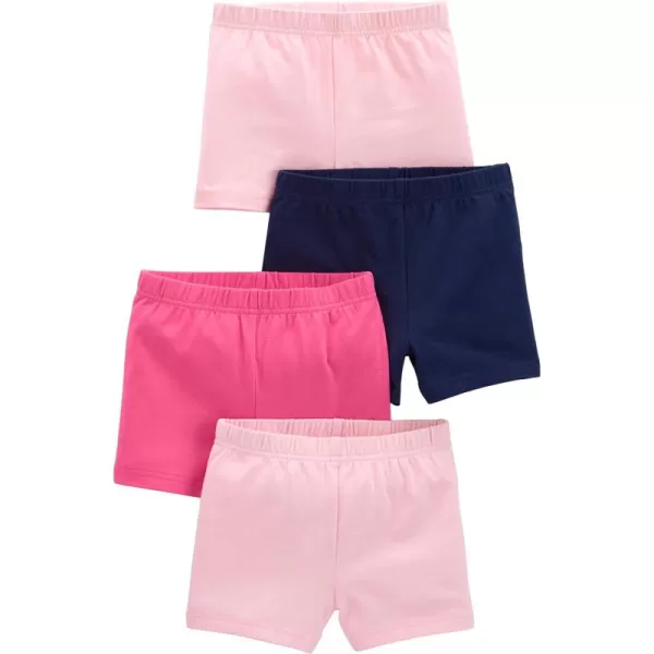 Simple Joys by Carters Girls 4Pack Tumbling ShortsPinkNavy