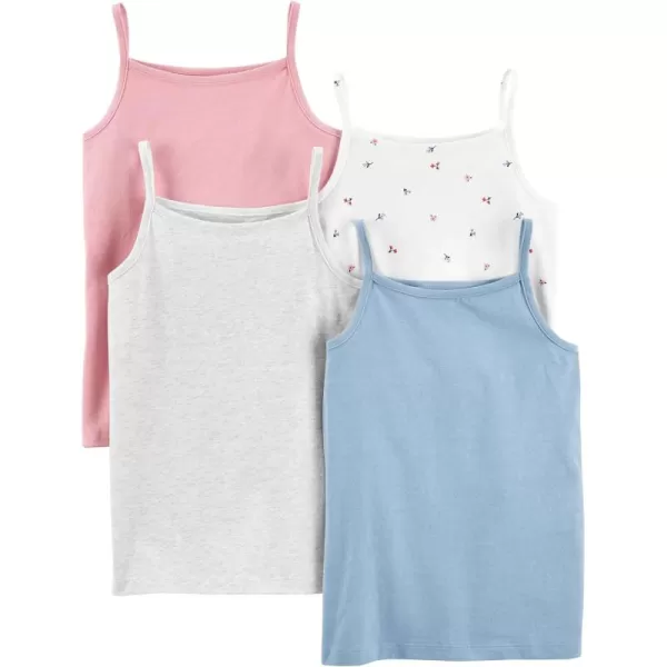 Simple Joys by Carters Girls and Toddlers Tank Tops Pack of 4PinkBlue Heather