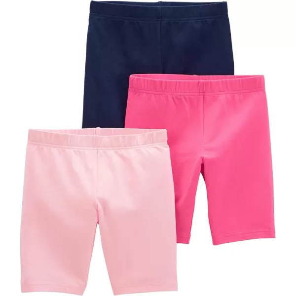 Simple Joys by Carters Babies Toddlers and Girls Bike Shorts Pack of 3PinkNavy