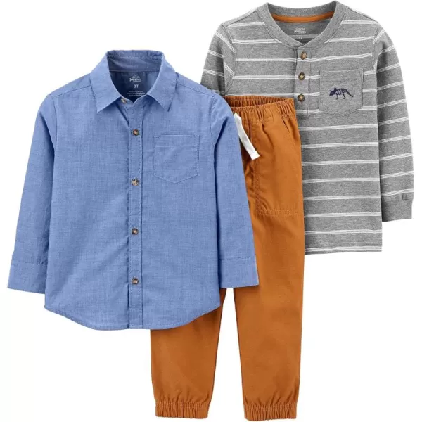 Simple Joys by Carters babyboys 3piece Playwear SetChambray