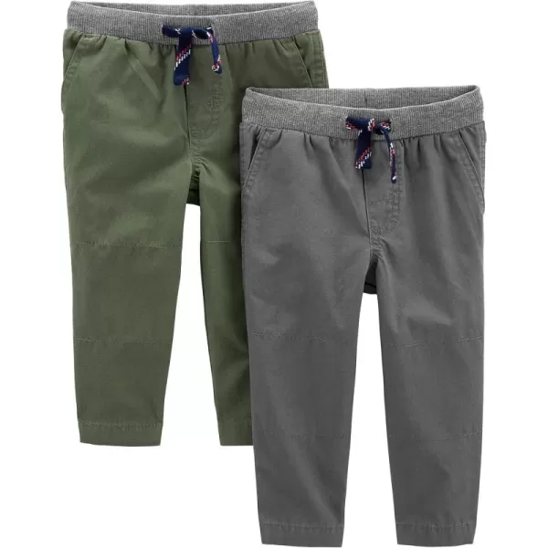 Simple Joys by Carters Baby Boys 2Pack Pull on PantGreenGrey