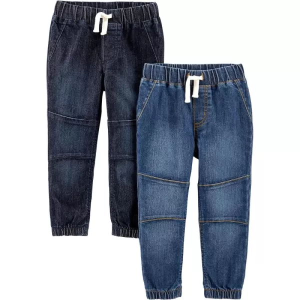 Simple Joys by Carters Toddler Boys PullOn Denim Pant Pack of 2DenimDark Denim