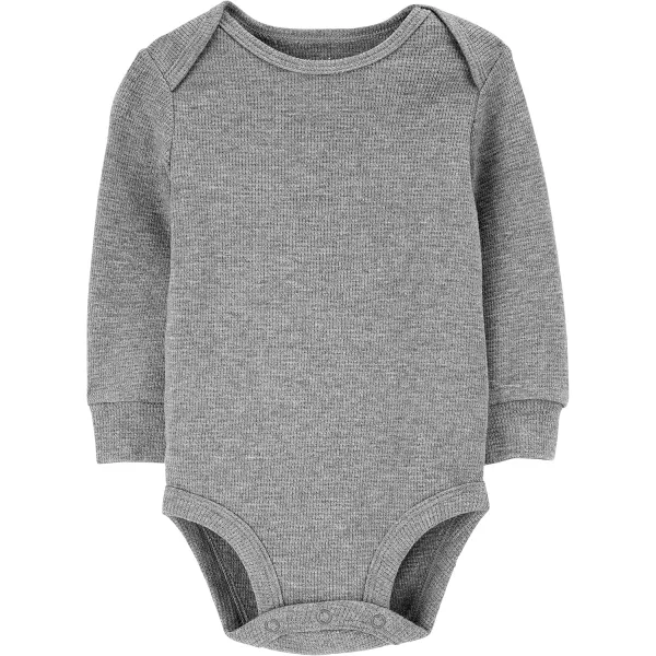 Simple Joys by Carters Baby 4Pack LongSleeve Thermal BodysuitBeigeDark GreyGreyIvory