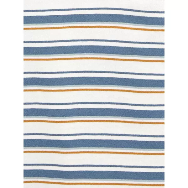 Simple Joys by Carters Baby Boys 3Pack ShortSleeve Tee ShirtsDusty BlueGold StripeTapestry Blue Stripe