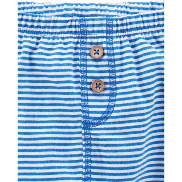 Simple Joys by Carters Unisex Babies Cotton Pants Pack of 4BlueGrey HeatherNavyStripe