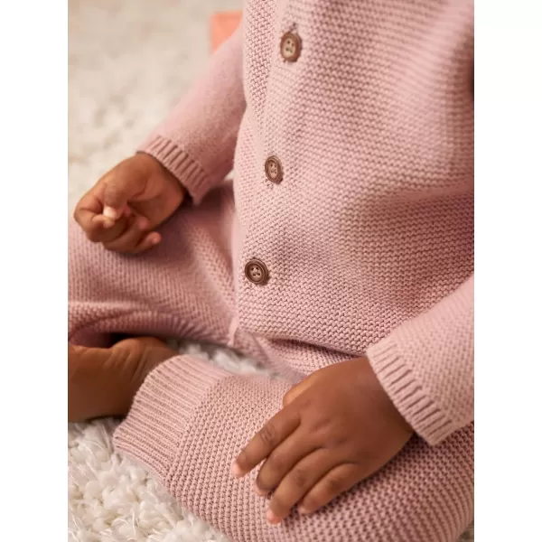 Simple Joys by Carters unisexbaby 3piece Sweater SetGrey StripeLight Pink