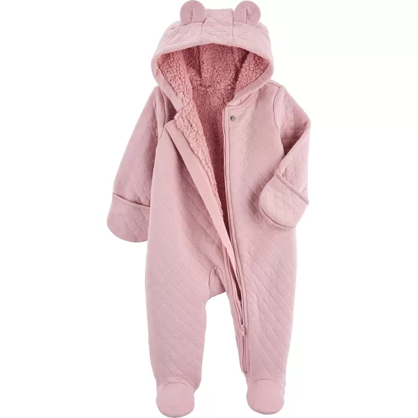 Simple Joys by Carters unisexbaby Fleece Footed Jumpsuit PramPink