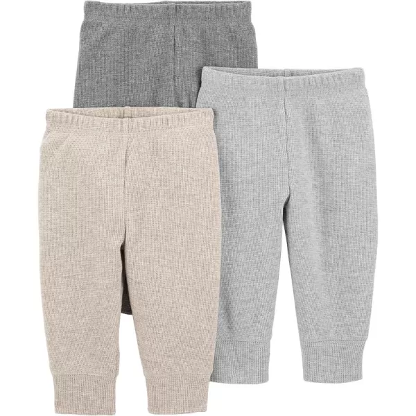 Simple Joys by Carters Baby 3Pack Thermal PantsBeigeDark GreyGrey