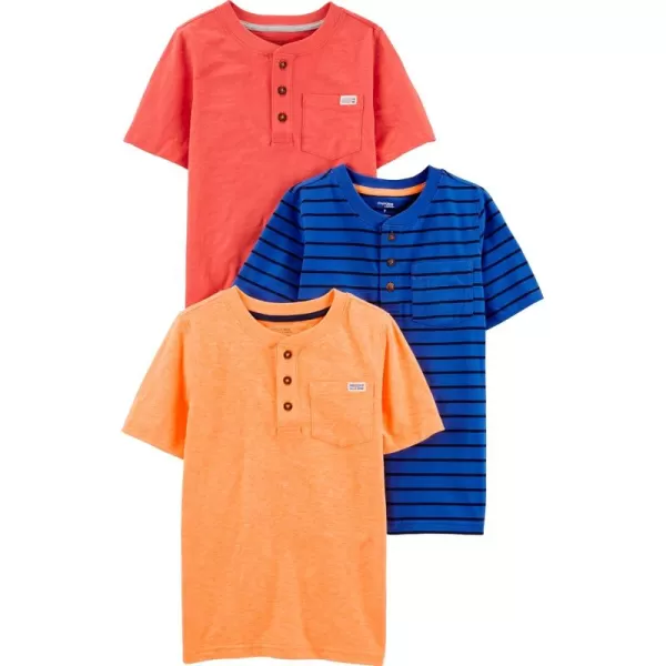 Simple Joys by Carters Baby Boys 3Pack ShortSleeve Tee ShirtsOrangeBlueRed