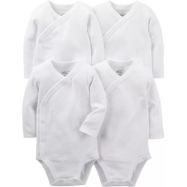 Simple Joys by Carters unisexbaby 4pack Side Snap BodysuitWhite