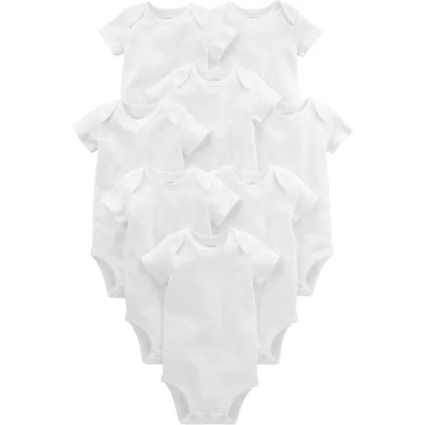 Simple Joys by Carters unisexbaby 8pack Shortsleeve BodysuitWhite