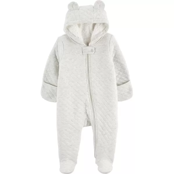 Simple Joys by Carters unisexbaby Fleece Footed Jumpsuit PramGrey