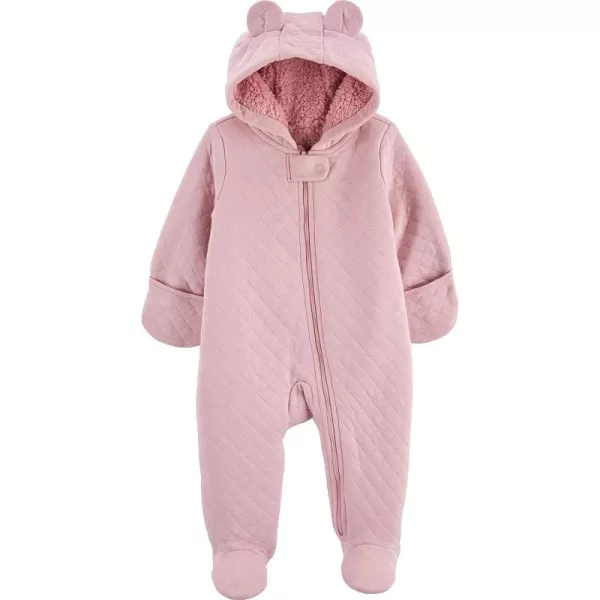 Simple Joys by Carters unisexbaby Fleece Footed Jumpsuit PramPink