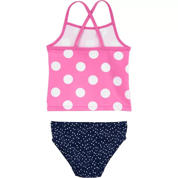 Simple Joys by Carters Girls 3Piece Assorted Rashguard Sets Navy DotsPink Polka DotSea Life 12 Months