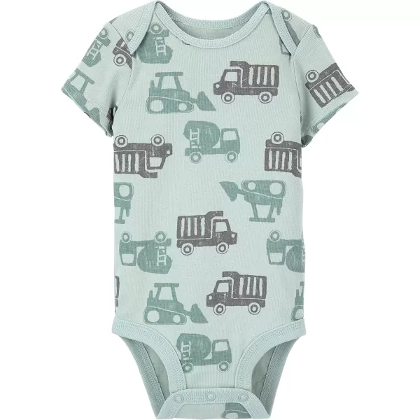 Simple Joys by Carters babyboys 6pack Shortsleeve BodysuitBearConstructionRhinoStripe