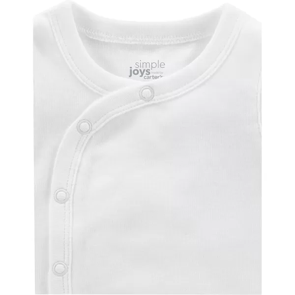 Simple Joys by Carters babyboys 6pack Sidesnap Shortsleeve ShirtWhite