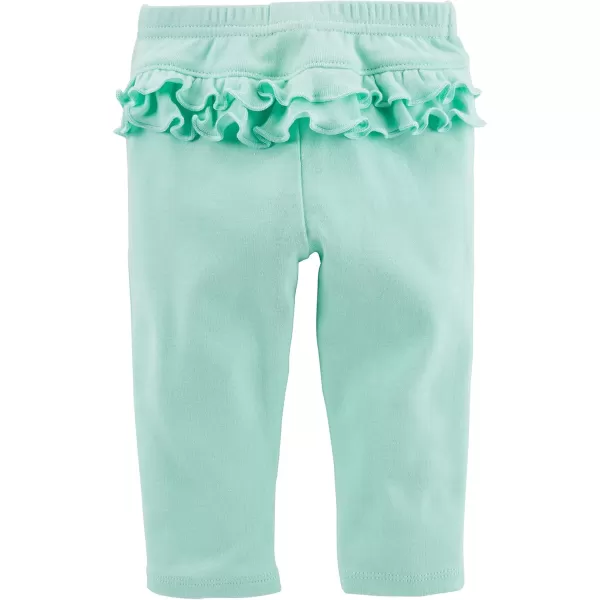 Simple Joys by Carters babygirls 6piece Bodysuits Short and Long Sleeve and Pants SetAqua Green ElephantGrey DotsPink StripeWhite Forest Animals