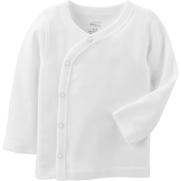 Simple Joys by Carters unisexbaby 5pack Sidesnap Longsleeve ShirtWhite