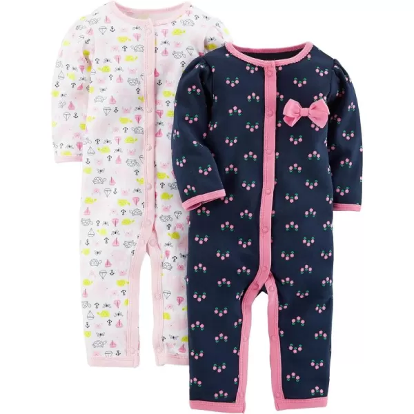 Simple Joys by Carters Baby Girls 2Pack Cotton Footless Sleep and Play